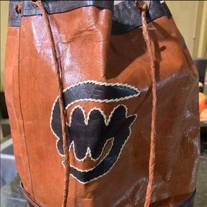 Handmad Animal Skin Ghanaian Tote